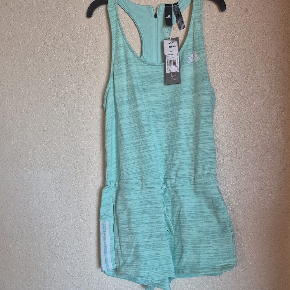 Adidas Mint Green Athletic Romper